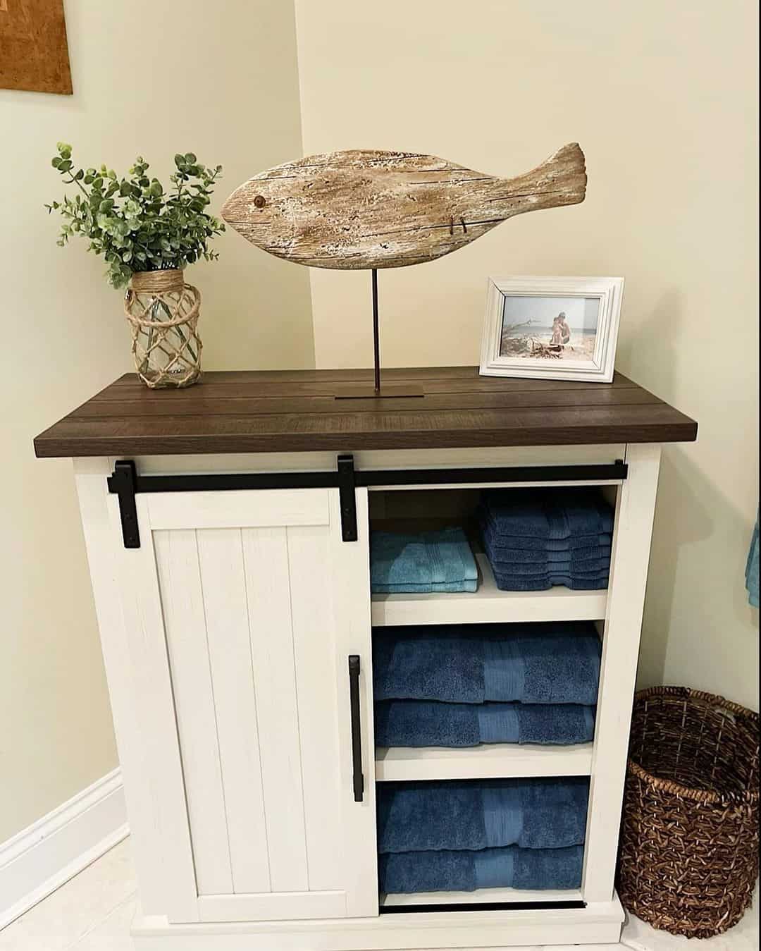 Farmhouse Coastal Storage Cabinet