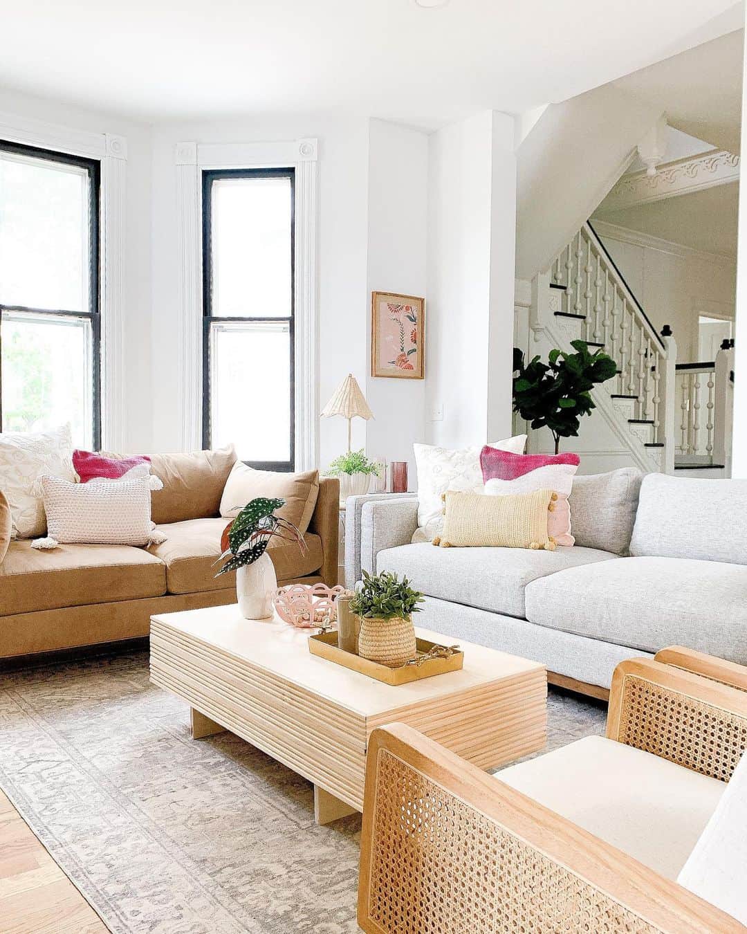 Mix and Match Neutral Boho-farmhouse Sofas